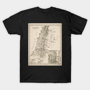 Old Map - Vintage - Palestine - Jerusalem T-Shirt